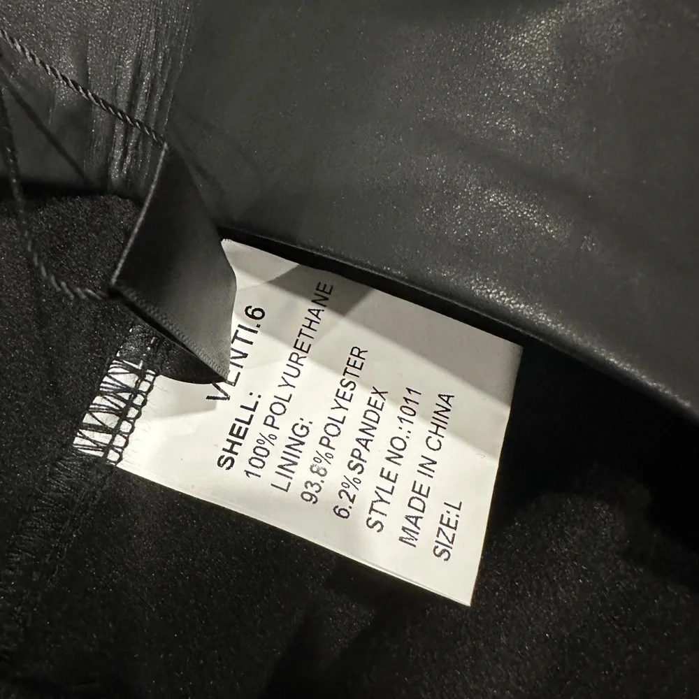 NEW | VENTI6 MOTION FAUX LEATHER LEGGING IN BLACK - Picture 4 of 7